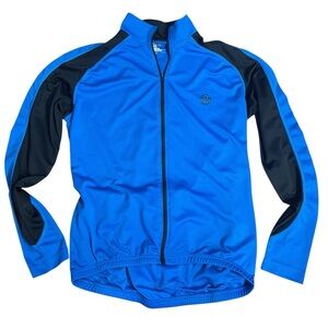GUC Canari Blue/Black Front Zip Men’s Cycling Jersey Sz M